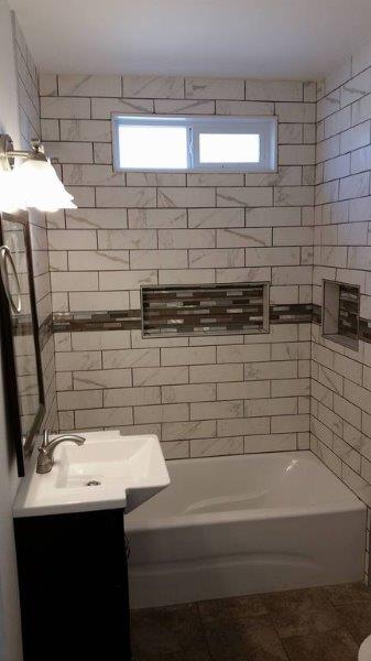 bathroom remodel with tile